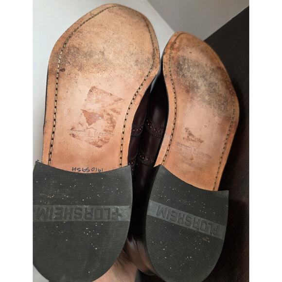 Florsheim Lafayette Wingtip Oxford Brown Leather Mens Size 14 D 11617-601 Laces